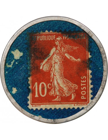 SAVON DENTIFRICE DE BOTOT - TIMBRE MONNAIE 10 Cts Rouge