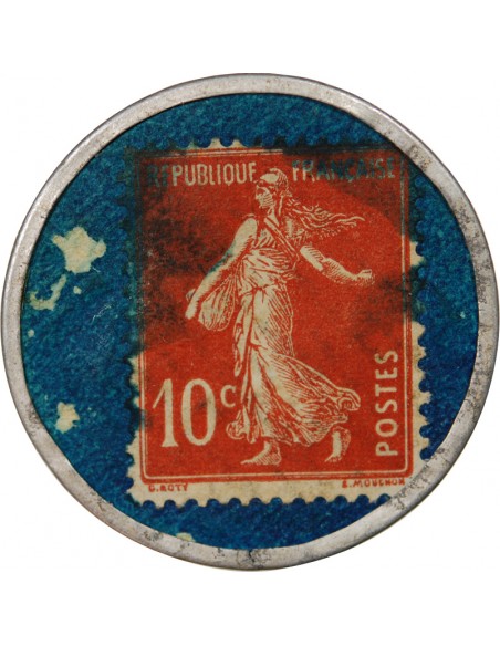 SAVON DENTIFRICE DE BOTOT - TIMBRE MONNAIE 10 Cts Rouge