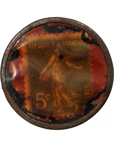 DENTIFRICE DES BENEDICTINS DE SOULAC - TIMBRE MONNAIE 5 Cts VERT