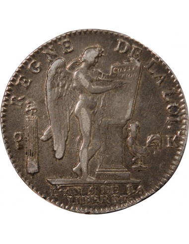 LOUIS XVI CONSTITUTION - ECU DE 6 LIVRES 1793 K BORDEAUX