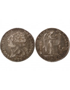 LOUIS XVI CONSTITUTION - ECU DE 6 LIVRES 1793 K BORDEAUX 2