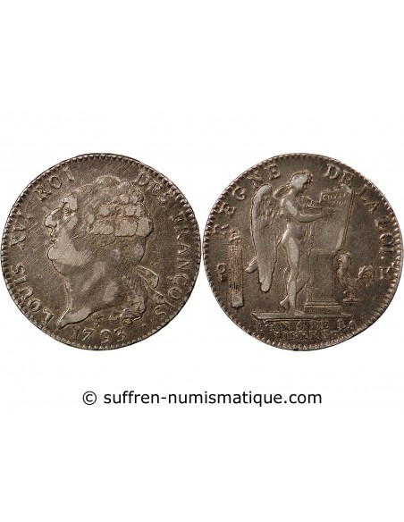 LOUIS XVI CONSTITUTION - ECU DE 6 LIVRES 1793 K BORDEAUX