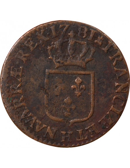 LOUIS XVI - 1/2 SOL 1781 H LA ROCHELLE R2