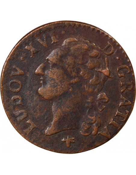 LOUIS XVI - 1/2 SOL 1781 H LA ROCHELLE R2