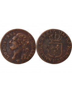 LOUIS XVI - 1/2 SOL 1781 H LA ROCHELLE R2 2