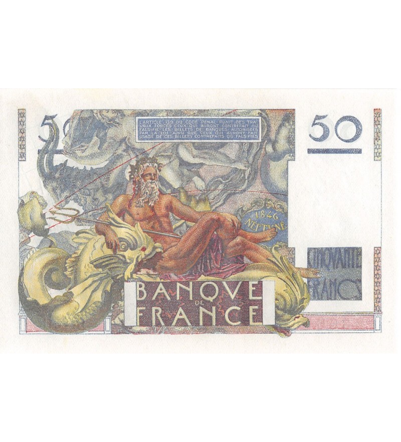 50 FRANCS LE VERRIER 19.05.1949