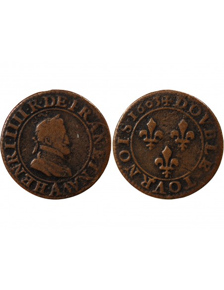 HENRI IV - DOUBLE TOURNOIS 1603 A PARIS