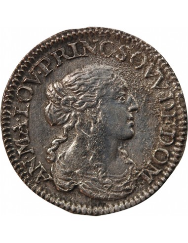 PRINCIPAUTE DE DOMBES, ANNE MARIE LOUISE D'ORLEANS - 1/12 ECU 1664 TREVOUX
