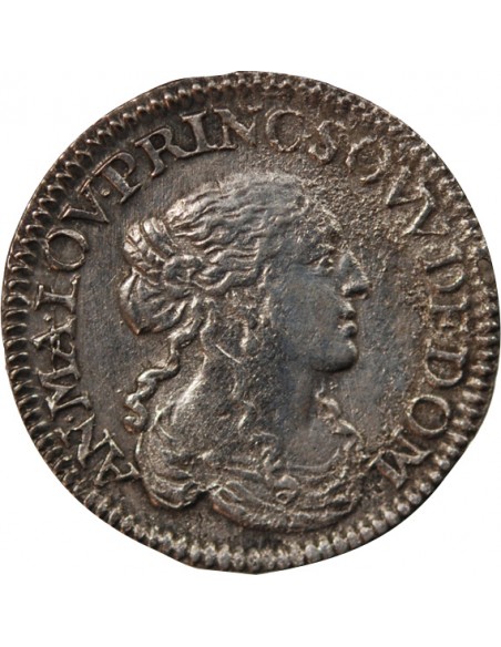 PRINCIPAUTE DE DOMBES, ANNE MARIE LOUISE D'ORLEANS - 1/12 ECU 1664 TREVOUX
