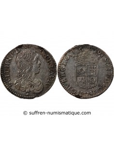 PRINCIPAUTE D'ORANGE, GUILLAUME HENRI DE NASSAU - 1/10 ECU 1666 ARGENT