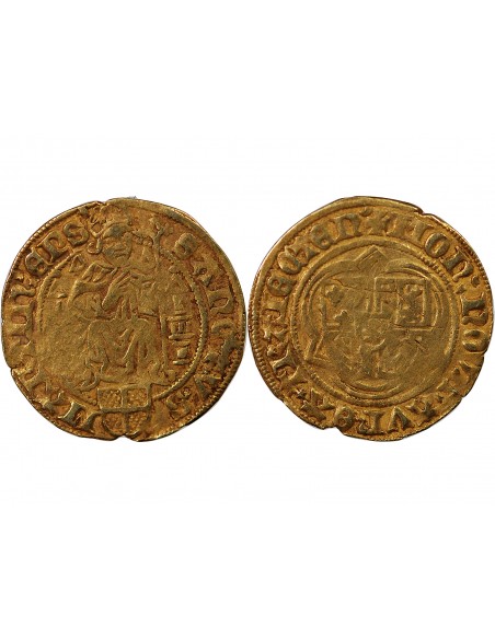 ÉVÊCHÉ D'UTRECHT, DAVID DE BOURGOGNE - FLORIN D'OR 1456 / 1496