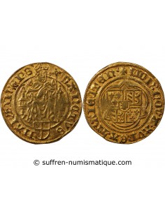 ÉVÊCHÉ D'UTRECHT, DAVID DE BOURGOGNE - FLORIN D'OR 1456 / 1496