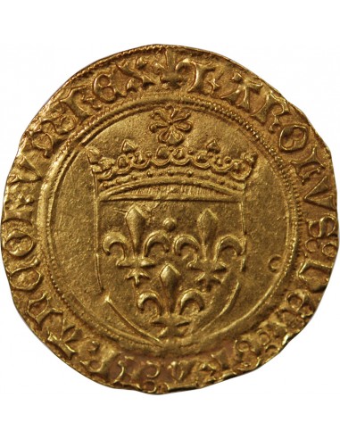 CHARLES VIII - ECU D'OR A LA COURONNE 1380 / 1422 POITIERS