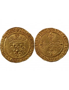 CHARLES VIII - ECU D'OR A LA COURONNE 1380 / 1422 POITIERS 2