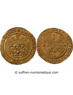CHARLES VIII - ECU D'OR A LA COURONNE 1380 / 1422 POITIERS