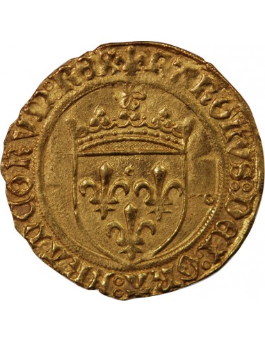 CHARLES VI LE FOU - ECU D'OR A LA COURONNE 1380 / 1422 POITIERS