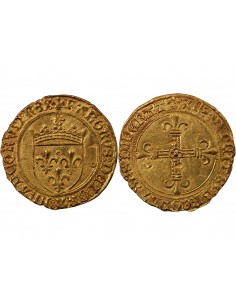 CHARLES VI LE FOU - ECU D'OR A LA COURONNE 1380 / 1422 POITIERS 2