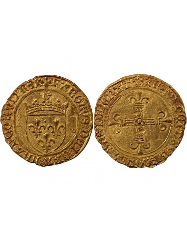 CHARLES VI LE FOU - ECU D'OR A LA COURONNE 1380 / 1422 POITIERS