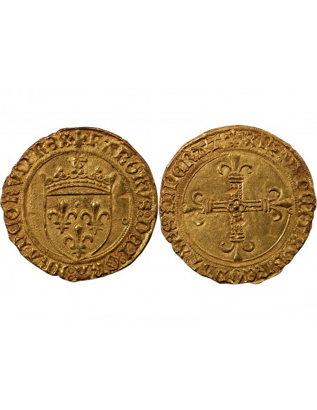 CHARLES VI LE FOU - ECU D'OR A LA COURONNE 1380 / 1422 POITIERS