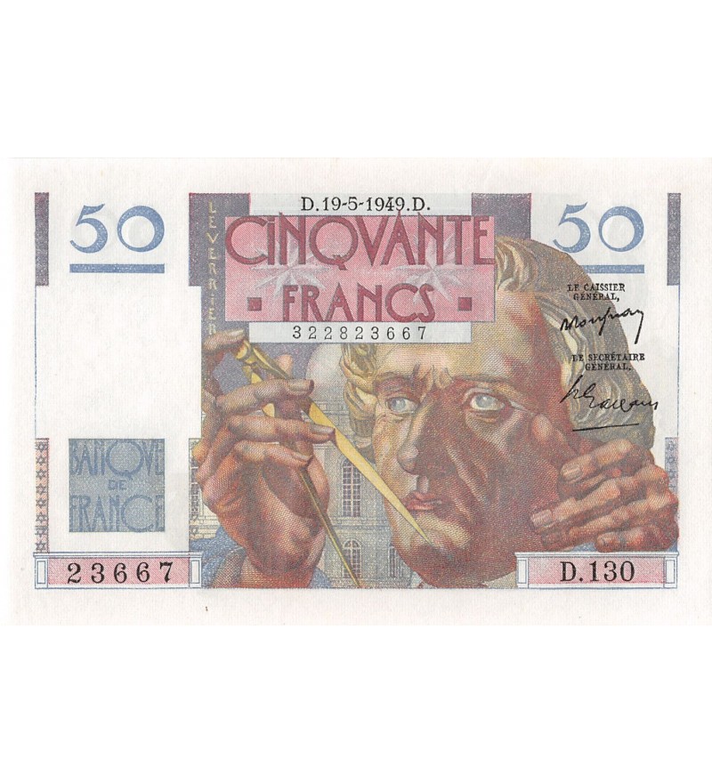 50 FRANCS LE VERRIER 19.05.1949