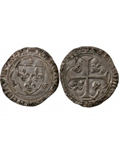 CHARLES VII - BLANC A LA COURONNE 1422 / 1461 TOURS 2