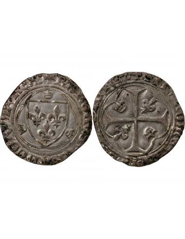 CHARLES VII - BLANC A LA COURONNE 1422 / 1461 TOURS