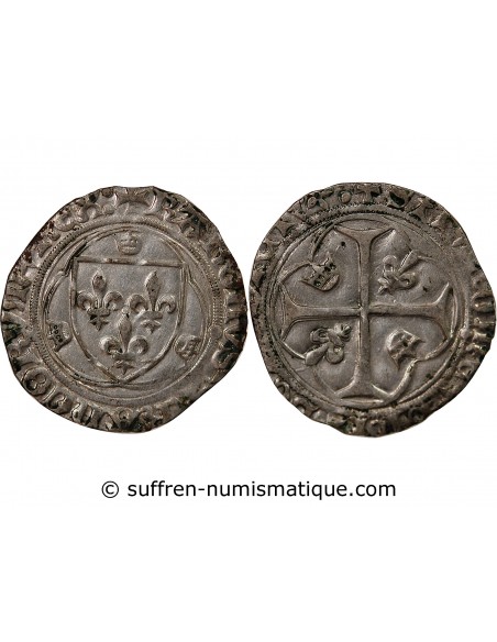 CHARLES VII - BLANC A LA COURONNE 1422 / 1461 TOURS