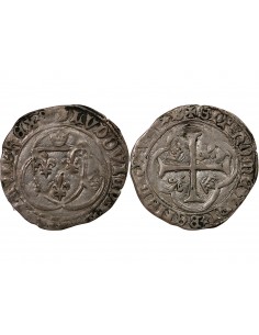 LOUIS XI - BLANC A LA COURONNE 1461 / 1483 BOURGES 2