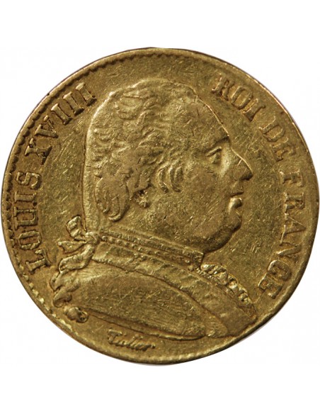 LOUIS XVIII - 20 FRANCS OR 1815 Q PERPIGNAN