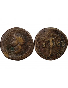 NERON - DUPONDIUS 62-68 ROME - CONTREMARQUE VESPASIEN 2