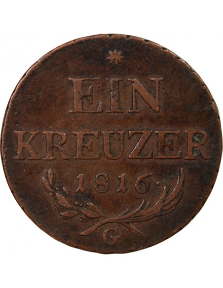 AUTRICHE, FRANÇOIS Ier - KREUZER 1816 G BAIA MARE