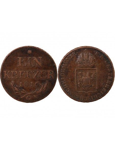 AUTRICHE, FRANÇOIS Ier - KREUZER 1816 G BAIA MARE