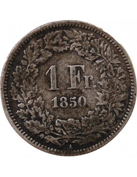 SUISSE - 1 FRANC ARGENT 1850