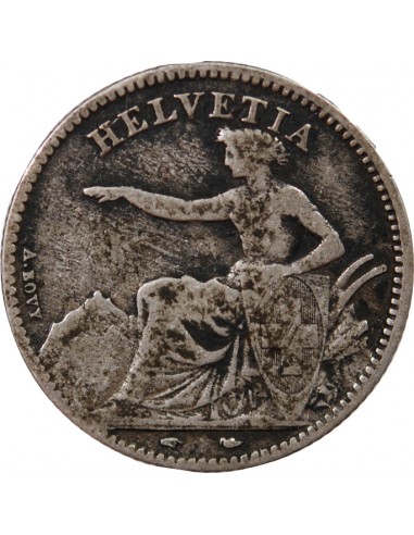 SUISSE - 1 FRANC ARGENT 1850