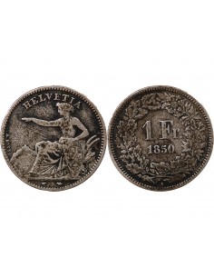 SUISSE - 1 FRANC ARGENT 1850 2