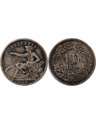 SUISSE - 1 FRANC ARGENT 1850
