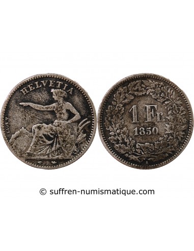 SUISSE - 1 FRANC ARGENT 1850