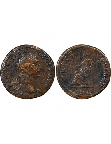 TRAJAN - SESTERCE 101/102 ROME