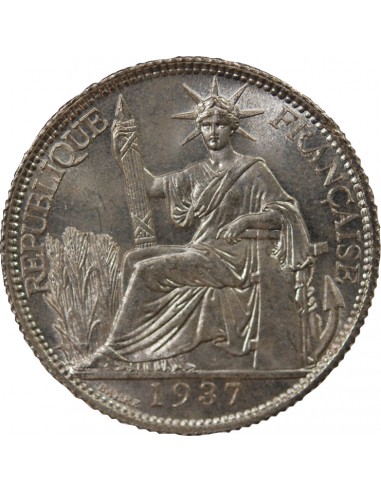INDOCHINE FRANCAISE - 20 CENTIMES ARGENT 1937