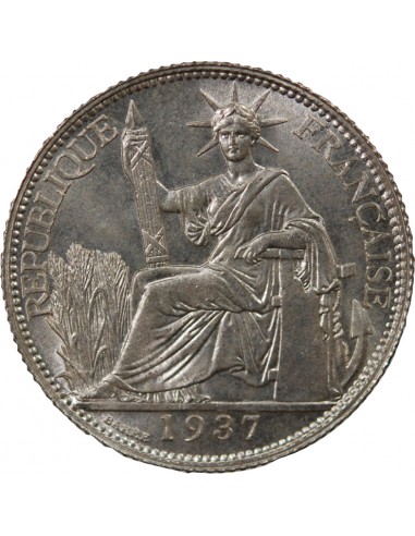 INDOCHINE FRANCAISE - 20 CENTIMES ARGENT 1937