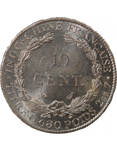 INDOCHINE FRANCAISE - 10 CENTIMES ARGENT 1937