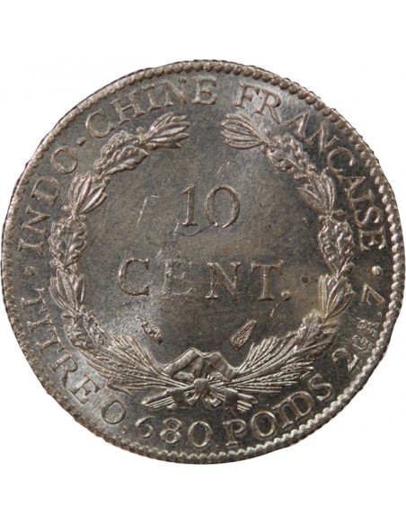 INDOCHINE FRANCAISE - 10 CENTIMES ARGENT 1937