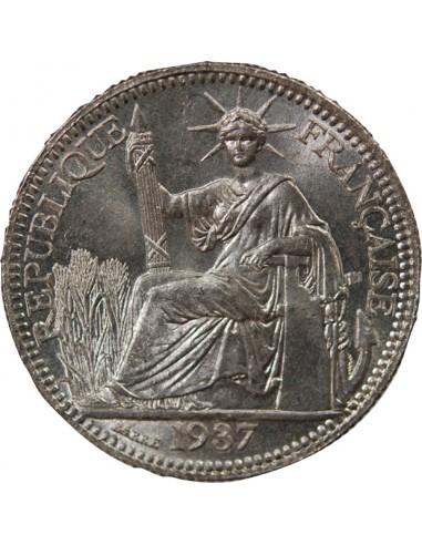 INDOCHINE FRANCAISE - 10 CENTIMES ARGENT 1937