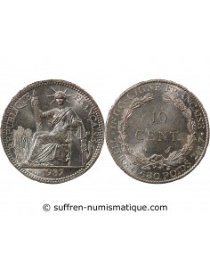 INDOCHINE FRANCAISE - 10 CENTIMES ARGENT 1937