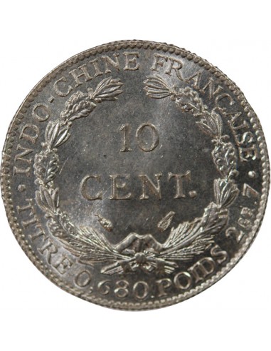 INDOCHINE FRANCAISE - 10 CENTIMES ARGENT 1937