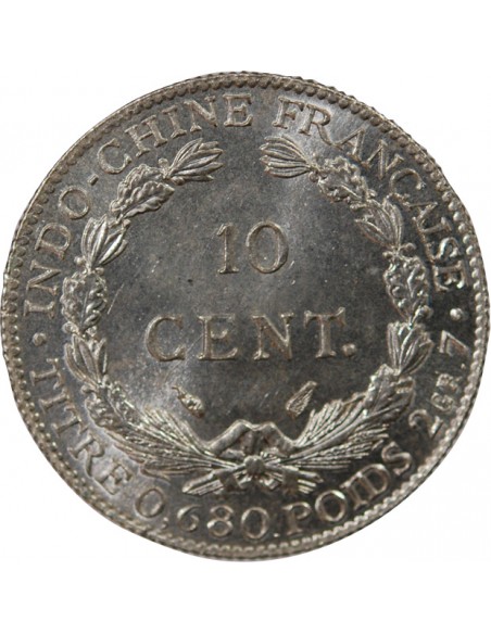 INDOCHINE FRANCAISE - 10 CENTIMES ARGENT 1937
