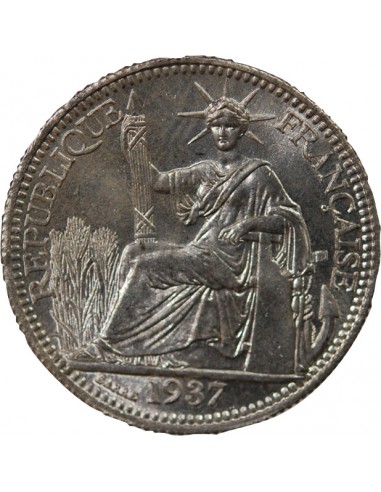 INDOCHINE FRANCAISE - 10 CENTIMES ARGENT 1937