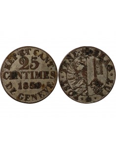 SUISSE, GENÈVE - 25 CENTIMES 1839 2