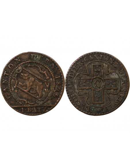 SUISSE, BERNE - 1 BATZEN 1826