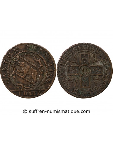 SUISSE, BERNE - 1 BATZEN 1826